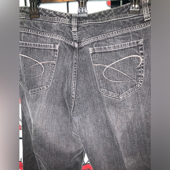 Womens Chicos Platinum Denim Sz 1 Short Black Washed Denim Stretch Jeans - Picture 8 of 9